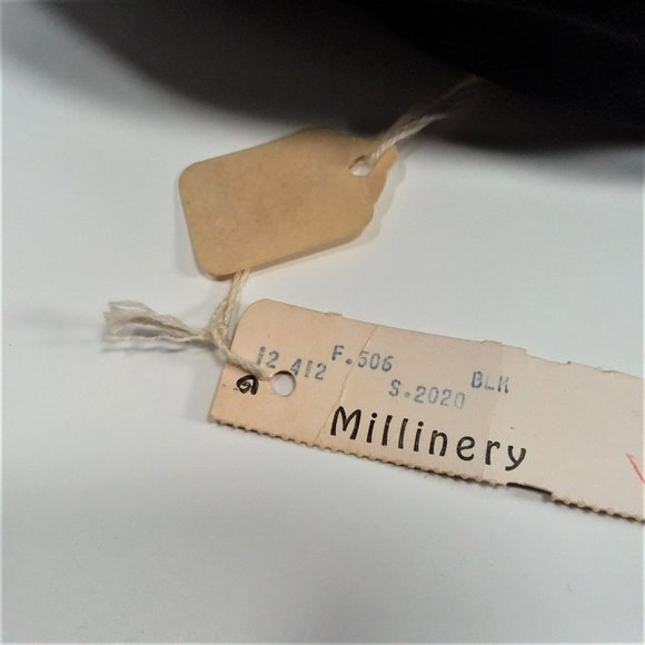 Vintage Hat Women's Union Made Hudsons 1940's Church Layered Black Collectable - Picture 6 of 10